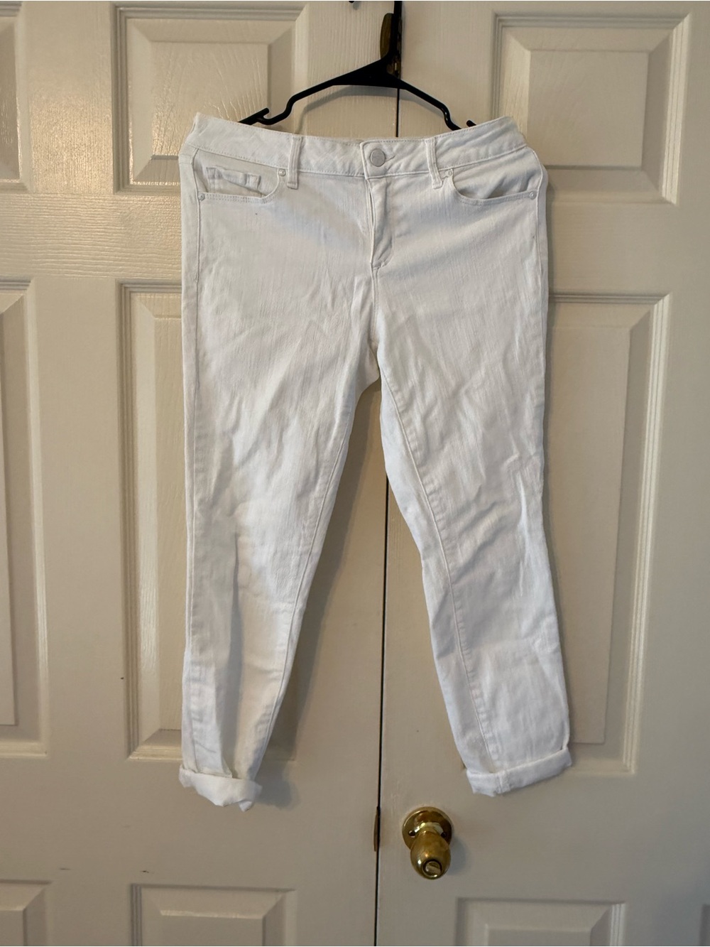 Jessica Simpson White Ankle Crop Jeans